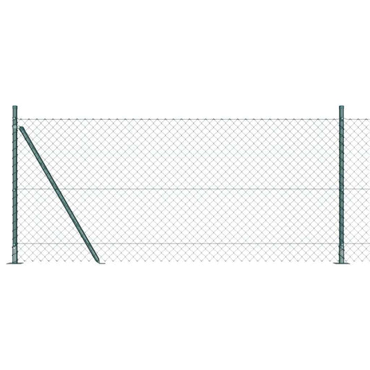 Vidaxl afrasteringspaal groen 10 x 1 m (40 x 40 mm gaas) staal en pvc