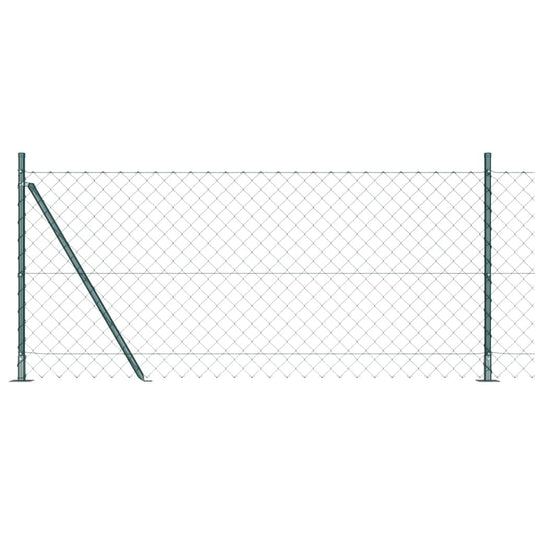 Vidaxl afrasteringspaal groen 10 x 1 m (60 x 60 mm gaas) staal en pvc