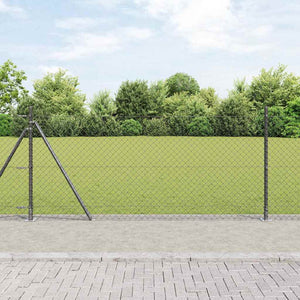 Vidaxl afrasteringspaal grijs 10 x 0,8 m (40 x 40 mm gaas)