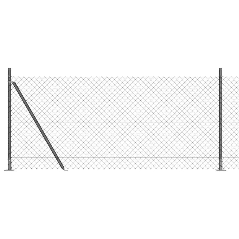 Afbeelding laden in galerijviewer, Vidaxl afrasteringspaal grijs 10 x 1 m (40 x 40 mm gaas) staal en pvc
