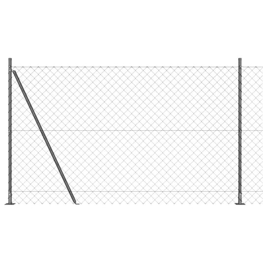 Vidaxl afrasteringspaal grijs 10 x 1,5 m (60 x 60 mm gaas)