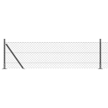 Vidaxl afrasteringspaal grijs 25 x 0,4 m (60 x 60 mm gaas)