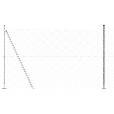 Vidaxl afrasteringspaal zilver 10 x 1,4 m (60 x 60 mm gaas) staal
