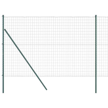 Vidaxl hek met paal groen 1,6 x 10 m staal en pvc