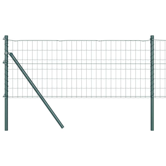 Vidaxl hek met paal groen 0,4 x 10 m staal en pvc