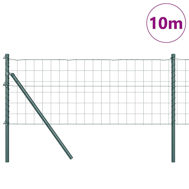 Afbeelding laden in galerijviewer, Vidaxl hek met paal groen 0,4 x 10 m staal en pvc
