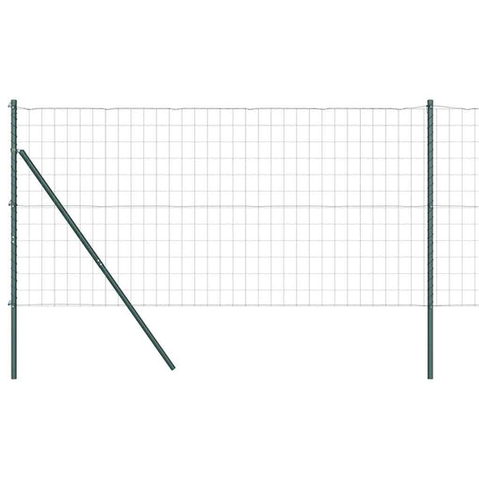 Vidaxl hek met paal groen 1,2 x 10 m staal en pvc