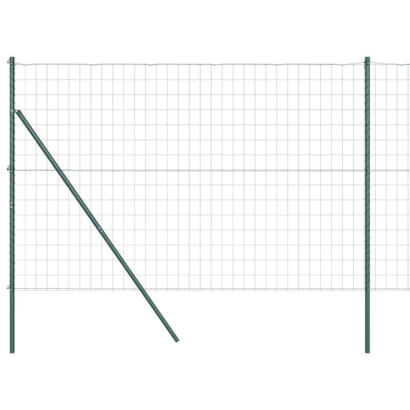 ギャラリービューアに画像をロードする, Vidaxl hek met paal groen 1,5 x 10 m staal en pvc
