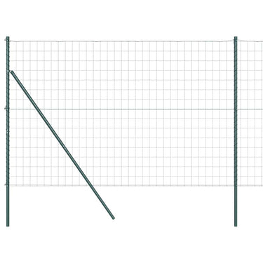Vidaxl hek met paal groen 1,6 x 10 m staal en pvc