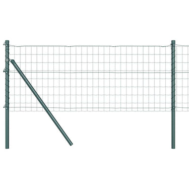 Vidaxl hek met paal groen 0,4 x 25 m staal en pvc