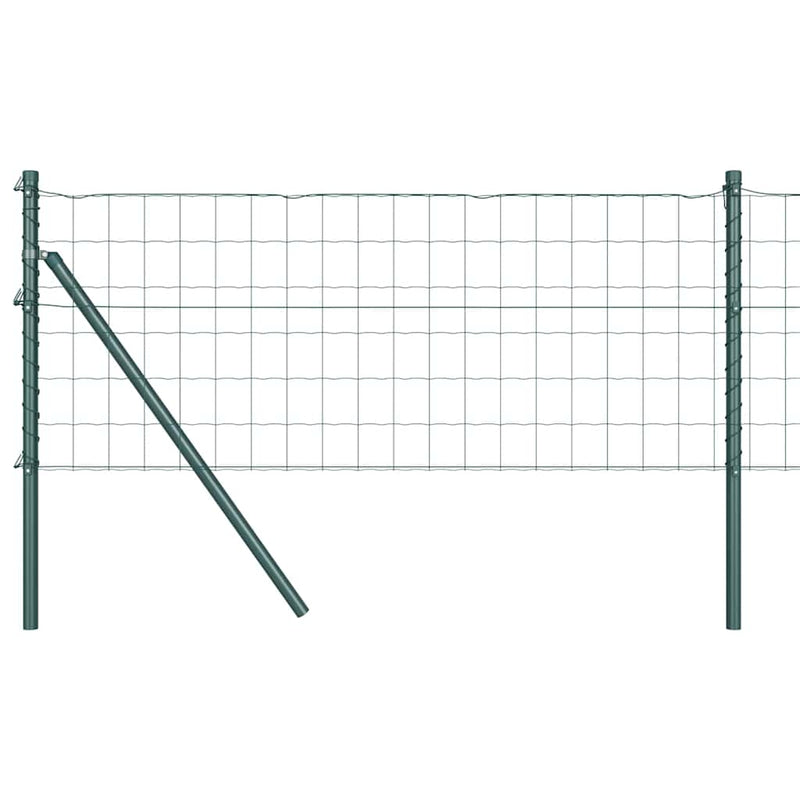 Afbeelding laden in galerijviewer, Vidaxl hek met paal groen 0,4 x 25 m staal en pvc
