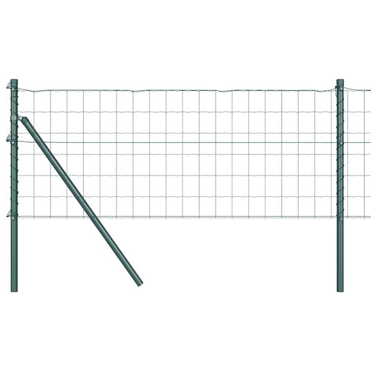 Vidaxl hek met paal groen 0,4 x 25 m staal en pvc