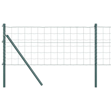 Vidaxl hek met paal groen 0,4 x 25 m staal en pvc