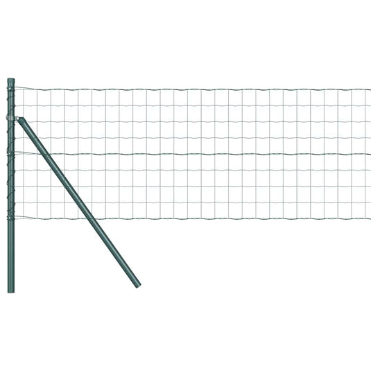 Vidaxl hek met paal groen 0,4 x 10 m staal en pvc