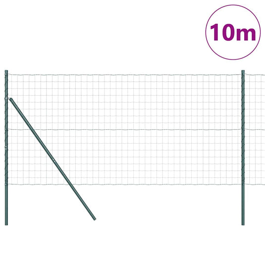 Vidaxl hek met paal groen 1 x 10 m staal