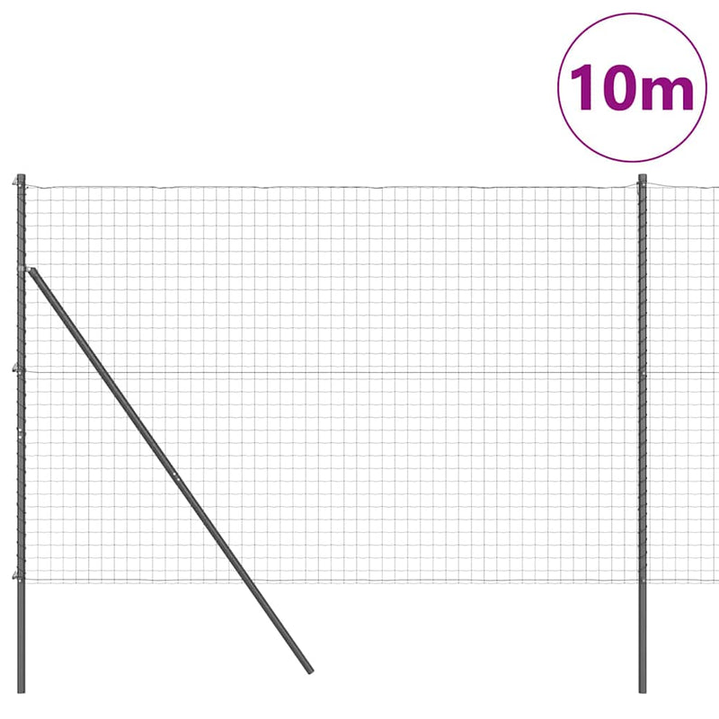 Load image into Gallery viewer, Vidaxl hek met paal grijs 1,6 x 10 m staal en pvc
