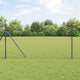 Vidaxl hek met paal grijs 1 x 10 m staal en pvc