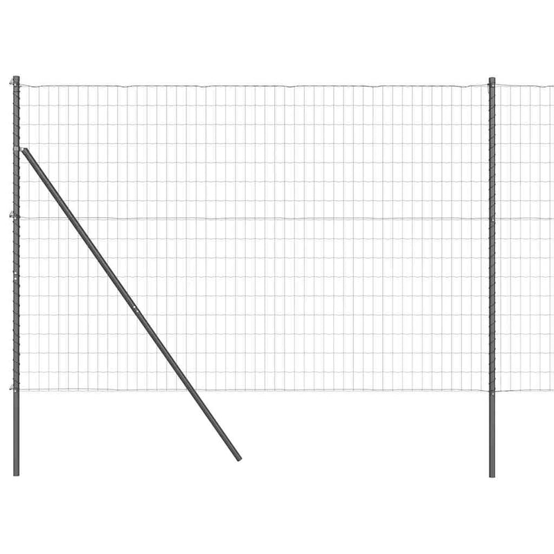 Load image into Gallery viewer, Vidaxl hek met paal grijs 1,5 x 10 m staal en pvc
