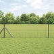Vidaxl hek met paal grijs 0,4 x 25 m staal en pvc