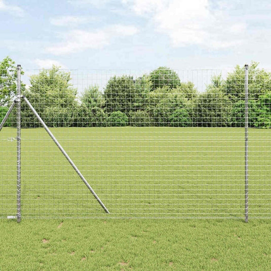 Vidaxl euro-hek met grondbevestiging 10 x 1,6 m gegalvaniseerd staal