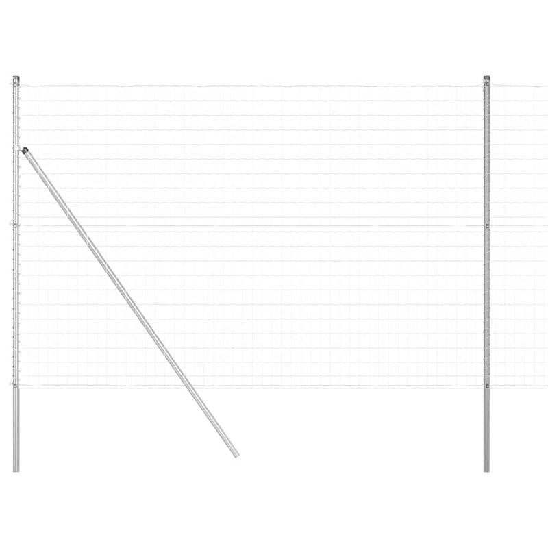 Load image into Gallery viewer, Vidaxl hek met paal zilver 1,5 x 10 m staal en pvc
