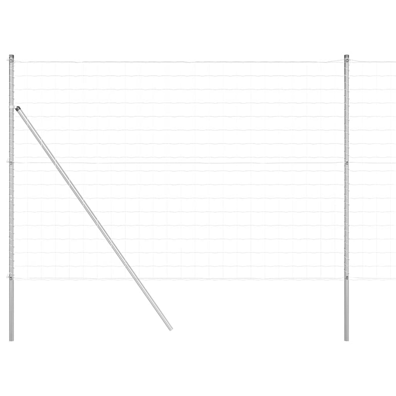 Load image into Gallery viewer, Vidaxl hek met paal zilver 1,6 x 10 m staal en pvc
