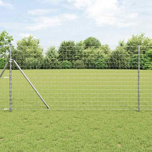 Vidaxl hek met paal zilver 1 x 10 m staal en pvc