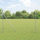 Vidaxl hek met paal zilver 1,5 x 10 m staal en pvc