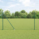 Vidaxl hek met paal groen 1,5 x 10 m staal en pvc