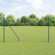 Vidaxl hek met paal groen 1,5 x 10 m staal en pvc
