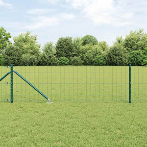 Vidaxl hek met paal groen 0,8 x 10 m staal en pvc