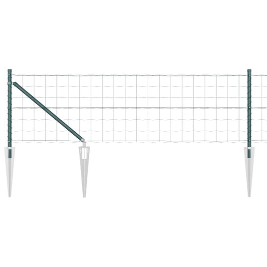 Vidaxl hek met paal groen 0,8 x 10 m staal