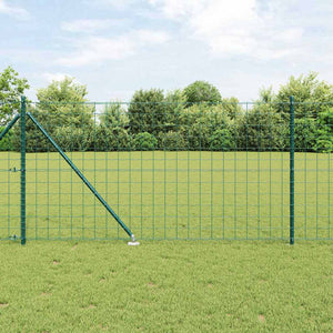Vidaxl hek met paal groen 1 x 10 m staal