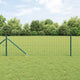 Vidaxl hek met paal groen 0,6 x 25 m staal en pvc