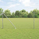 Vidaxl hek met paal zilver 1,2 x 10 m staal