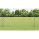 Vidaxl hek met paal zilver 0,4 x 10 m staal