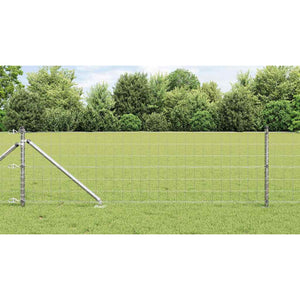 Vidaxl hek met paal zilver 0,6 x 10 m staal