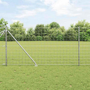 Vidaxl hek met paal zilver 1,2 x 10 m staal