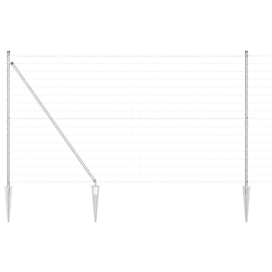 Vidaxl hek met paal zilver 1,6 x 10 m staal