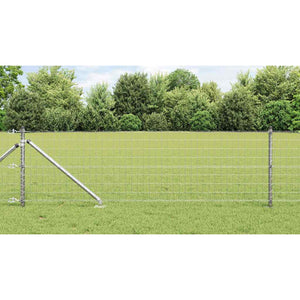 Vidaxl hek met paal zilver 0,4 x 25 m staal