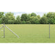 Vidaxl hek met paal zilver 0,4 x 10 m staal