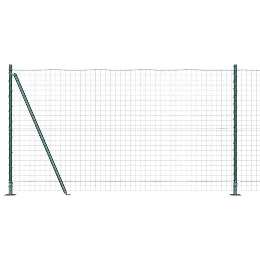 Vidaxl hecke met palen groen 1.2 x 10 m staal