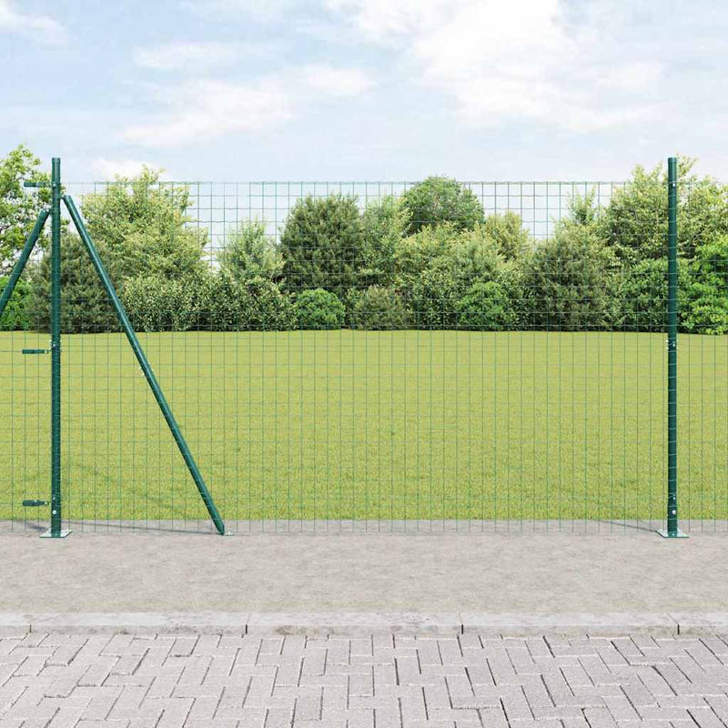 Load image into Gallery viewer, Vidaxl hecke met palen groen 1.6 x 10 m staal
