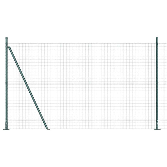 Vidaxl hecke met palen groen 1.6 x 10 m staal