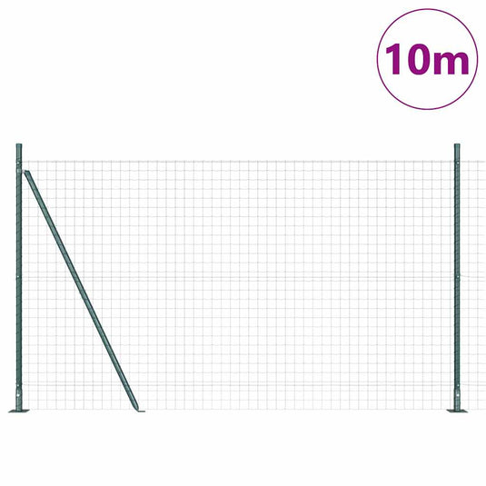 Vidaxl hecke met palen groen 1.6 x 10 m staal