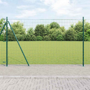 Vidaxl euro-hek met betonnen voetstuk 10 x 1,6 m pvc-coated staal mesh