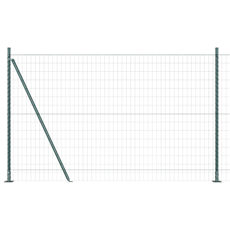 Load image into Gallery viewer, Vidaxl hek met paal groen 1,6 x 10 m staal en pvc
