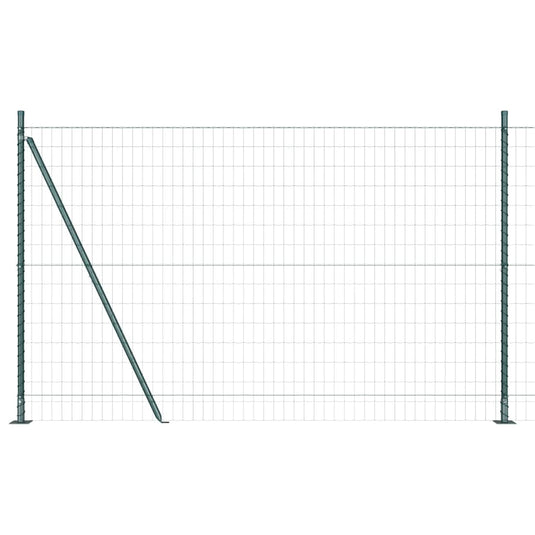 Vidaxl hek met paal groen 1,6 x 10 m staal en pvc