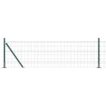 Vidaxl hek met paal groen 0,4 x 10 m staal en pvc