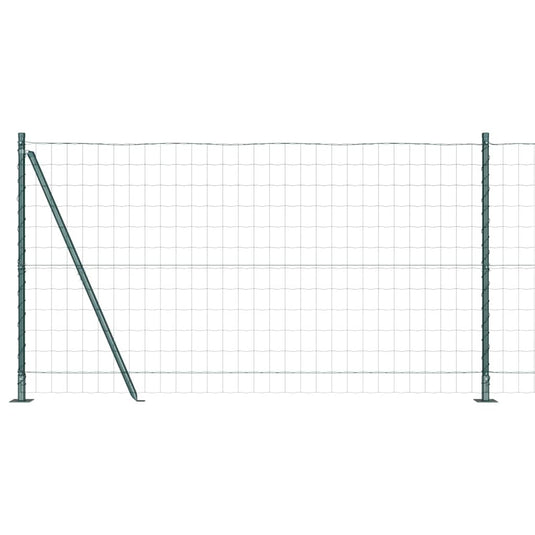 Vidaxl hek met paal groen 1,2 x 10 m staal en pvc